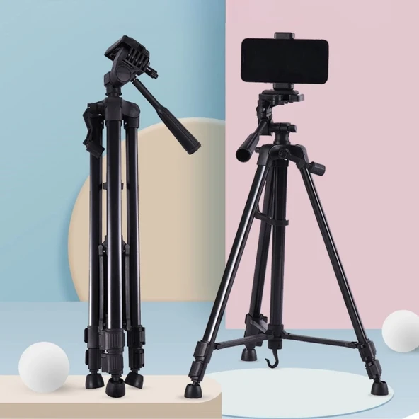 Telefon Ve Fotoğraf Makinası Takılabilen Bluetooth Kumandalı 146 Cm Tripod - 4