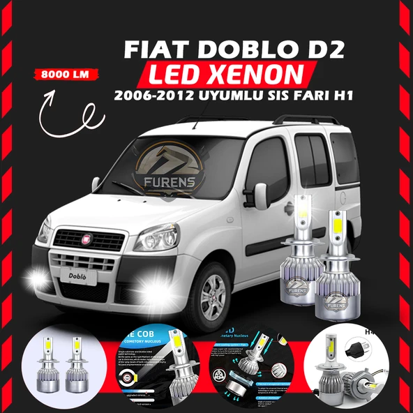 Fiat Doblo D2 2006-2012 Sis Farı Uyumlu Şimşek Etkili Led Xenon Performance Series H1