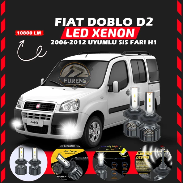 Fiat Doblo D2 2006-2012 Sis Farı Uyumlu Şimşek Etkili Led Xenon Premium Series H1 - Resim 7