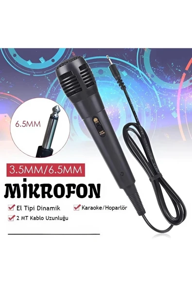 Karaoke Mikrofon Kablolu Mikrofon 6.5 Mm Karaoke Mikrofonu ürün görseli