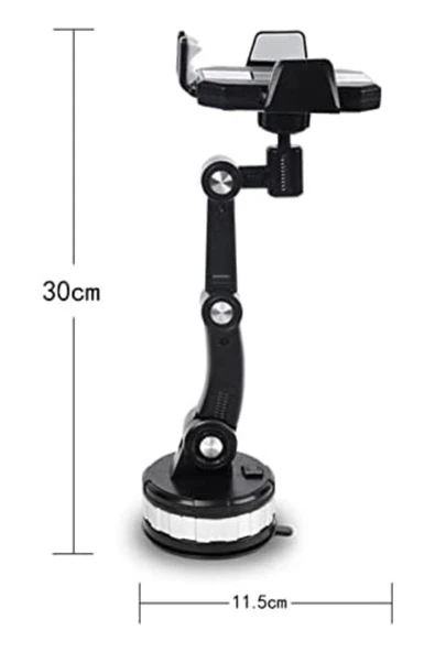Jel Vantuzlu Cama Takılabilen Güçlü 360 Derece Dönebilen Ayarlanabilir Araç Içi Vantuzlu Telefon Tutucu - 7