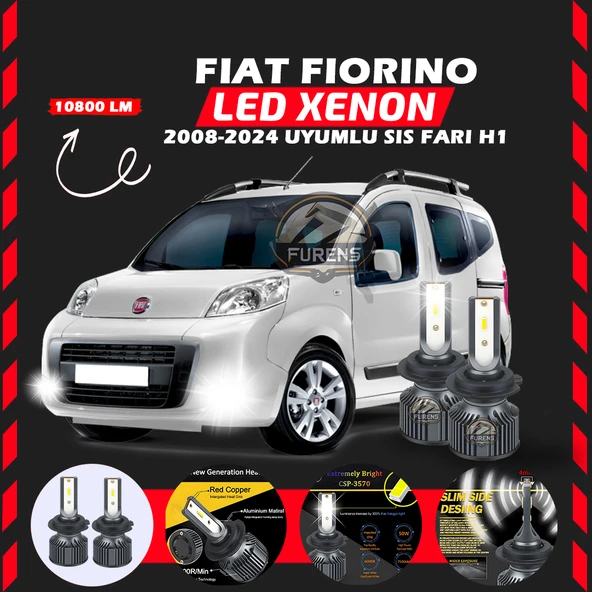 Fiat Fiorino 2008-2024 Sis Farı Uyumlu Şimşek Etkili Led Xenon Premium Series H1 ürün görseli 1
