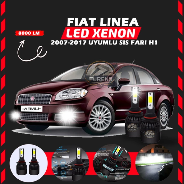 Fiat Linea 2007-2017 Sis Farı Uyumlu Şimşek Etkili Led Xenon Light Series H1 - Resim 6