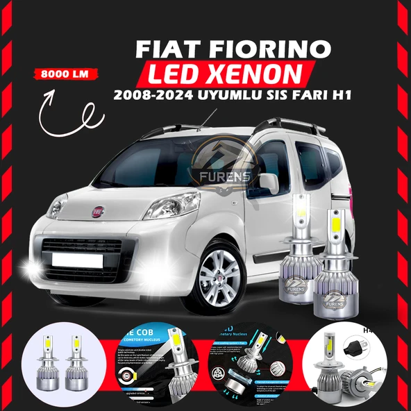 Fiat Fiorino 2008-2024 Sis Farı Uyumlu Şimşek Etkili Led Xenon Performance Series H1 ürün görseli 1