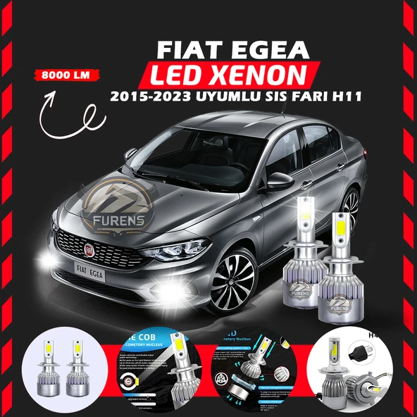Fiat Egea 2015-2023 Sis Farı Uyumlu Şimşek Etkili Led Xenon Performance Series H11 - Resim 6