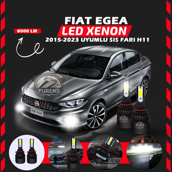 Fiat Egea 2015-2023 Sis Farı Uyumlu Şimşek Etkili Led Xenon Light Series H11 ürün görseli 1