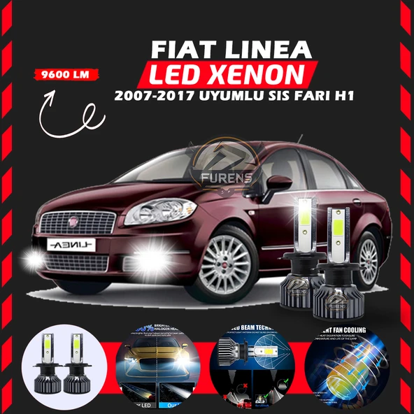 Fiat Linea 2007-2017 Sis Farı Uyumlu Şimşek Etkili Led Xenon Pro Series H1