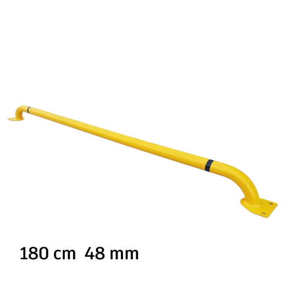 Araç Stoper İmalatı Otopark Araç Stoperi Lastik Sonlandırma Demiri 180 cm Ø48mm 2mm Turuncu