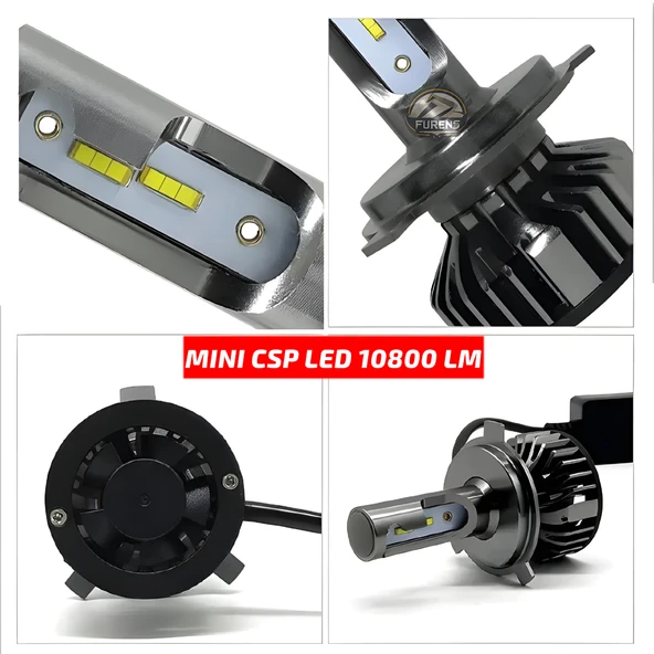 Fiat Tofaş Uzun - Kısa Far Uyumlu Şimşek Etkili Led Xenon Premium Series H4 - 3