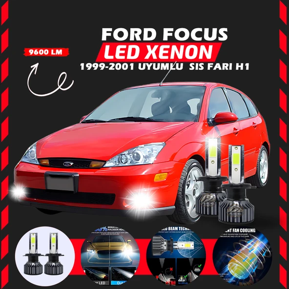Ford Focus 1 1999-2001 Sis Farı Uyumlu Şimşek Etkili Led Xenon Pro Series H1 - 7