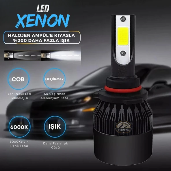 Ford Focus 3 2012-2014 Kısa Far Uyumlu Şimşek Etkili Led Xenon Light Series H7 - 10