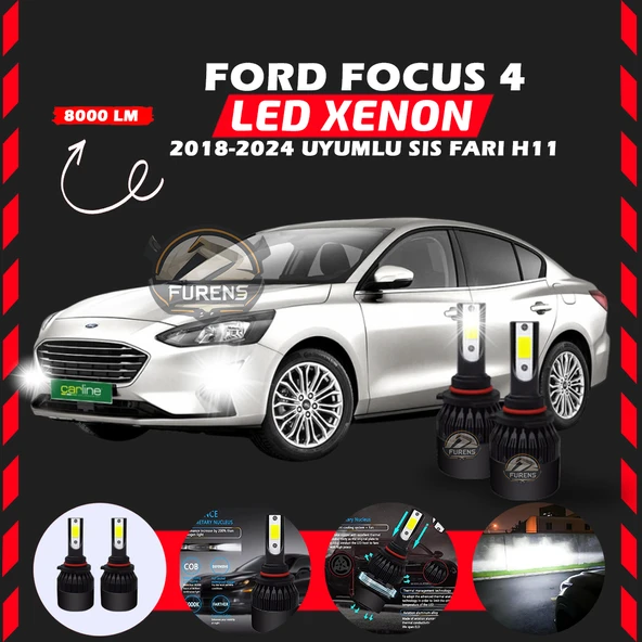 Ford Focus 4 2018-2024 Sis Farı Uyumlu Şimşek Etkili Led Xenon Light Series H11 ürün görseli 1