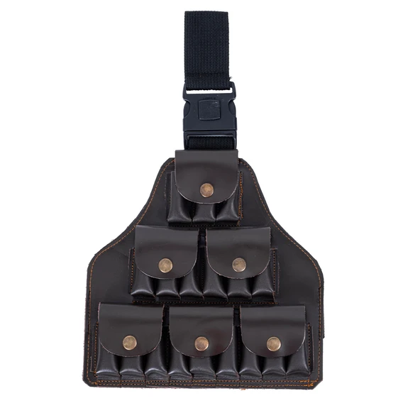 Deri Bacak Fişekliği - Savage - Kahve - 18'li