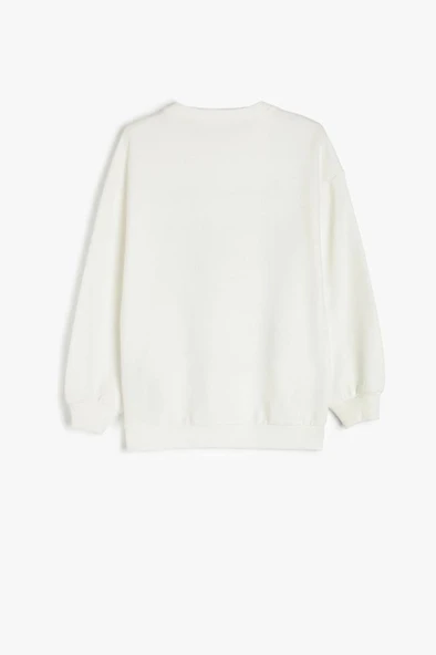 Koton Kız Çocuk Kolej Baskılı Uzun Kollu Bisiklet Yaka Sweatshirt - 2