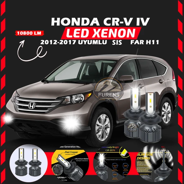 Honda CR-V 2012-2017 Sis Farı Uyumlu Şimşek Etkili Led Xenon Premium Series H11 ürün görseli 1