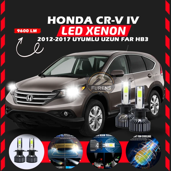 Honda CR-V 2012-2017 Uzun Far Uyumlu Şimşek Etkili Led Xenon Pro Series HB3 ürün görseli 1