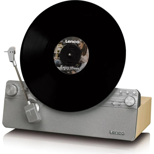 Dikey Plak Çalar LSA-071 Retro Tasarım ve Modern Dahili Hoparlörlü Bluetooth Pikap - 4