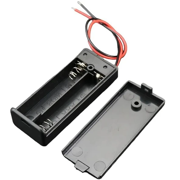 Ayt 2 li AA Kalem Pil Kapaklı Switch li Pil Yuvası Okul Deney İçin - 6