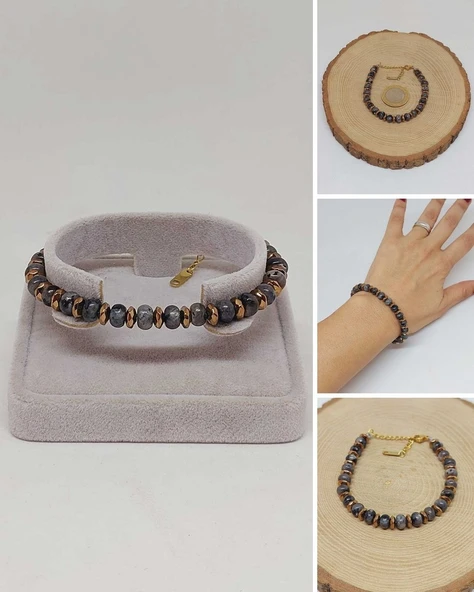 Spektrolit Taşı Tasarım Bileklik (55920) ürün görseli