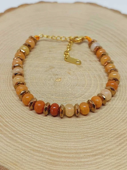 Akik Taşı Tasarım Bileklik (55922) - 4