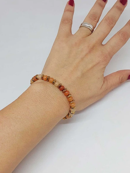 Akik Taşı Tasarım Bileklik (55922) - 3