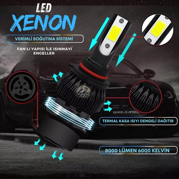 Renault Kadjar 2015-2020 Sis Farı Uyumlu Şimşek Etkili Led Xenon Light Series H8 - 9