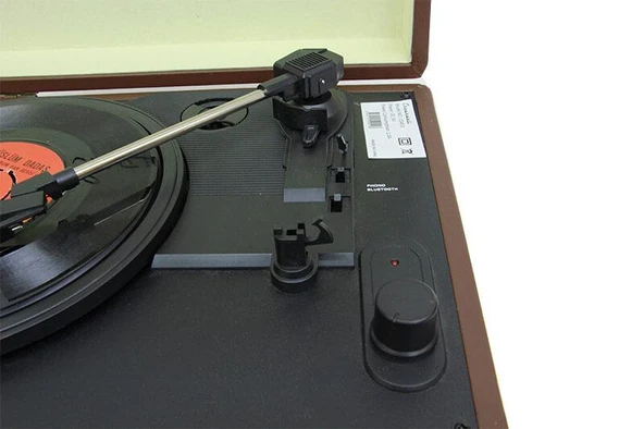 Crownwell Şarjlı Bluetoothlu Önden Hoparlörlü Çantalı Pikap Kahverengi (C0453) - 4