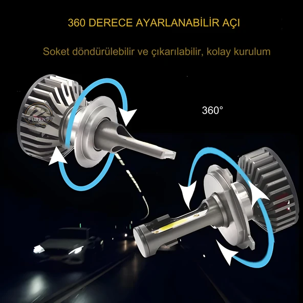 Hyundai Accent Admira 1999-2006 Uzun-Kısa Far Uyumlu Şimşek Etkili Led Xenon Pro Series H4 - 9