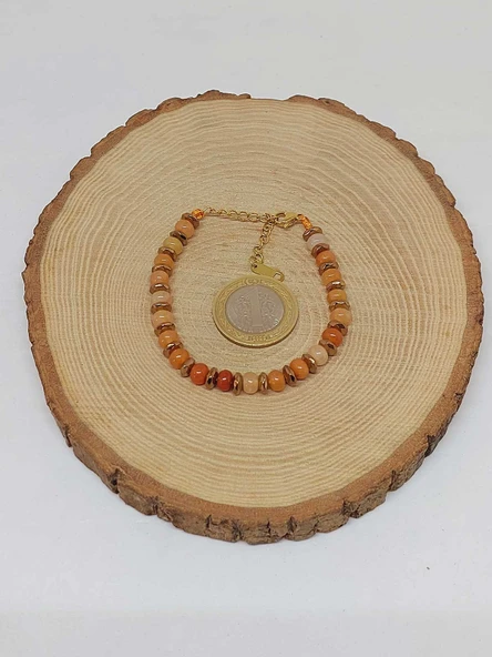 Akik Taşı Tasarım Bileklik (55922) - 5