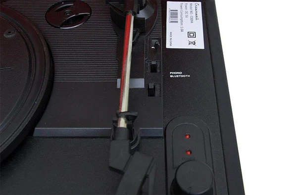 Crownwell Şarjlı Bluetoothlu Önden Hoparlörlü Çantalı Pikap Siyah (C0094) - 4