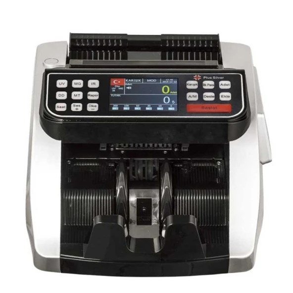 Plus Silver TL  EURO  Kağıt Para Sayma Makinesi - Gri / Siyah Renk - 4