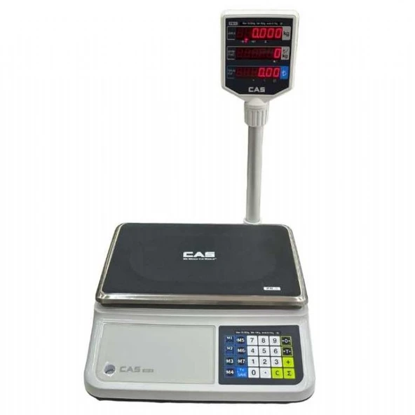 Cas PRII 30 EP Led Fiyat Hesaplamalı Terazi 30 Kg Boyunlu
