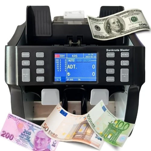 Banknote Master Çift katlı 10 Ülke para sayma Birimine Sahip Geniş Hafıza - 2