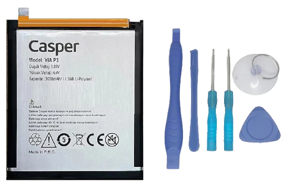 Casper Via P3 Uyumlu Batarya Pil Sıfır Orijinal + TAMİR SETİ ürün görseli