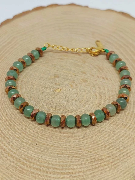 Aventurin Taşı Tasarım Bileklik (55932) - Resim 4