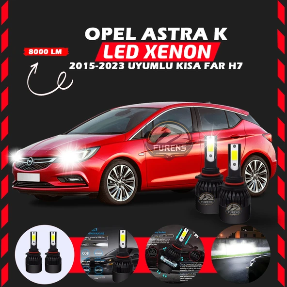 Opel Astra K 2015-2023 Kısa Far Uyumlu Şimşek Etkili Led Xenon Light Series H7 - Resim 6