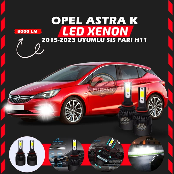 Opel Astra K 2015-2023 Sis Farı Uyumlu Şimşek Etkili Led Xenon Light Series H11 ürün görseli 1