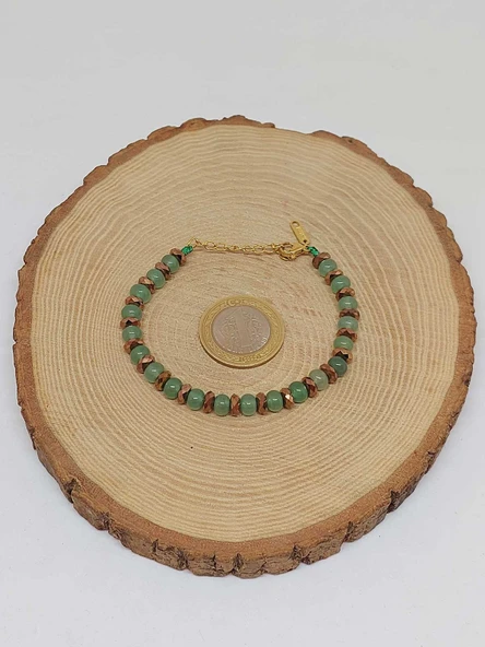 Aventurin Taşı Tasarım Bileklik (55932) - Resim 5