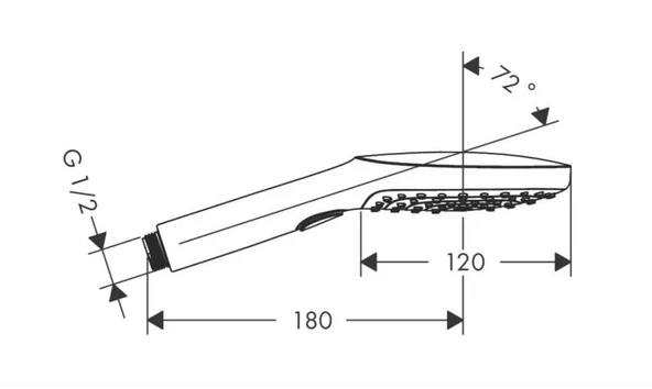 Hansgrohe Raindance Select E 120 3Jet El Duşu Bronz 26520140 - Resim 5