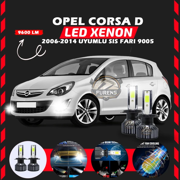 Opel Corsa D 2006-2014 Sis Farı Uyumlu Şimşek Etkili Led Xenon Pro Series H9005 - Resim 7