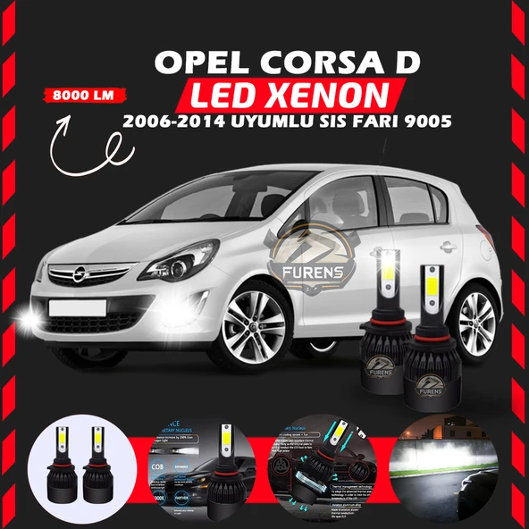 Opel Corsa D 2006-2014 Sis Farı Uyumlu Şimşek Etkili Led Xenon Light Series H9005