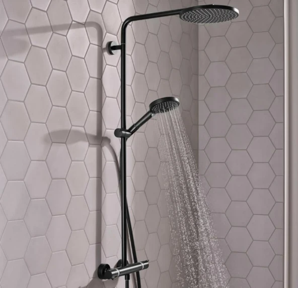 Hansgrohe Raindance Select S 240 1 Jet Termostatik Duş Kolonu - Mat Siyah 27633670 - 2