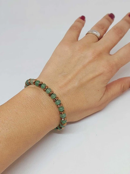 Aventurin Taşı Tasarım Bileklik (55932) - Resim 3