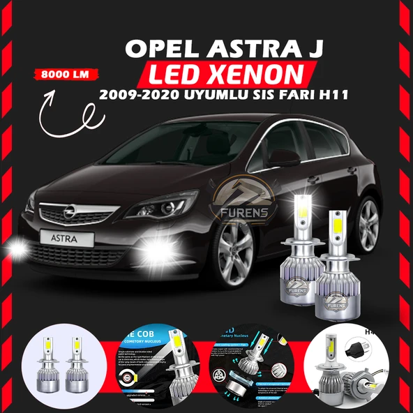 Opel Astra J 2009-2020 Sis Farı Uyumlu Şimşek Etkili Led Xenon Performance Series H11 ürün görseli 1