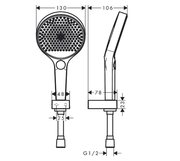 Hansgrohe Rainfinity 130 Porter Duş Seti 1.6m Beyaz 26851700 - 6