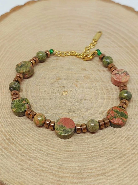 Unakit Taşı Tasarım Bileklik (55938) - Resim 4