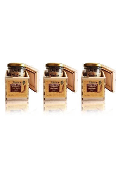 3 Kutu Tahta Kutu Ginseng Kırmızı Kore Ginsenk Ginsek 600 Mg X 120 Tablet Orijinal Yetişkin Ginseng - 3