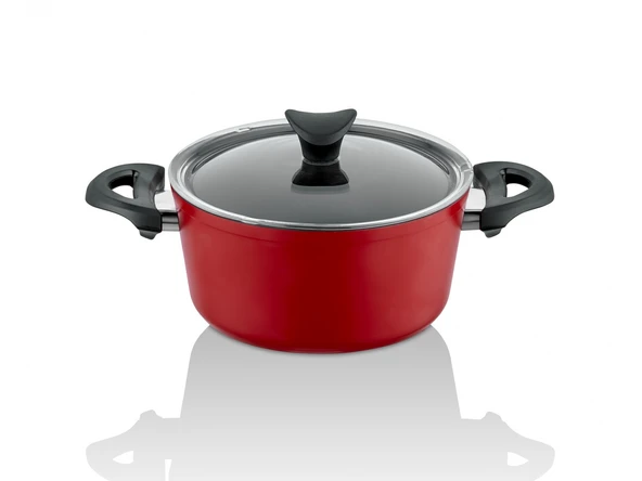 Taç Master Cook 4'lü 7 Parça Granit Tencere Seti Kırmızı - 4