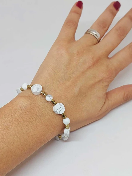 Havlit Taşı Tasarım Bileklik (55934) - Resim 3