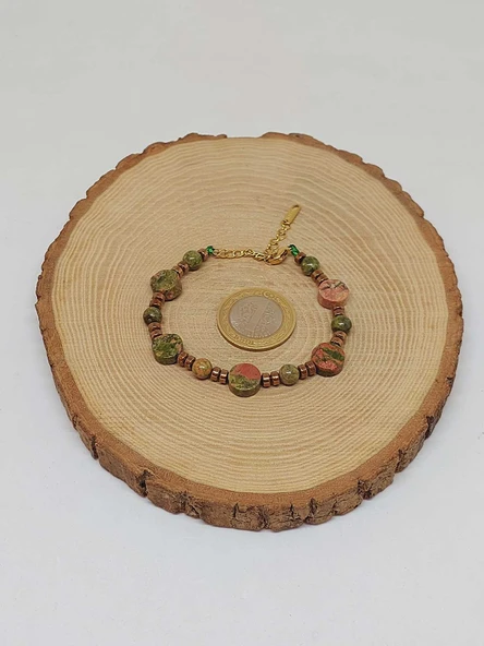 Unakit Taşı Tasarım Bileklik (55938) - Resim 5